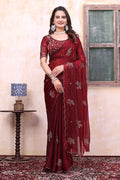 Classy Party Wear Saree with Heavy Blouse