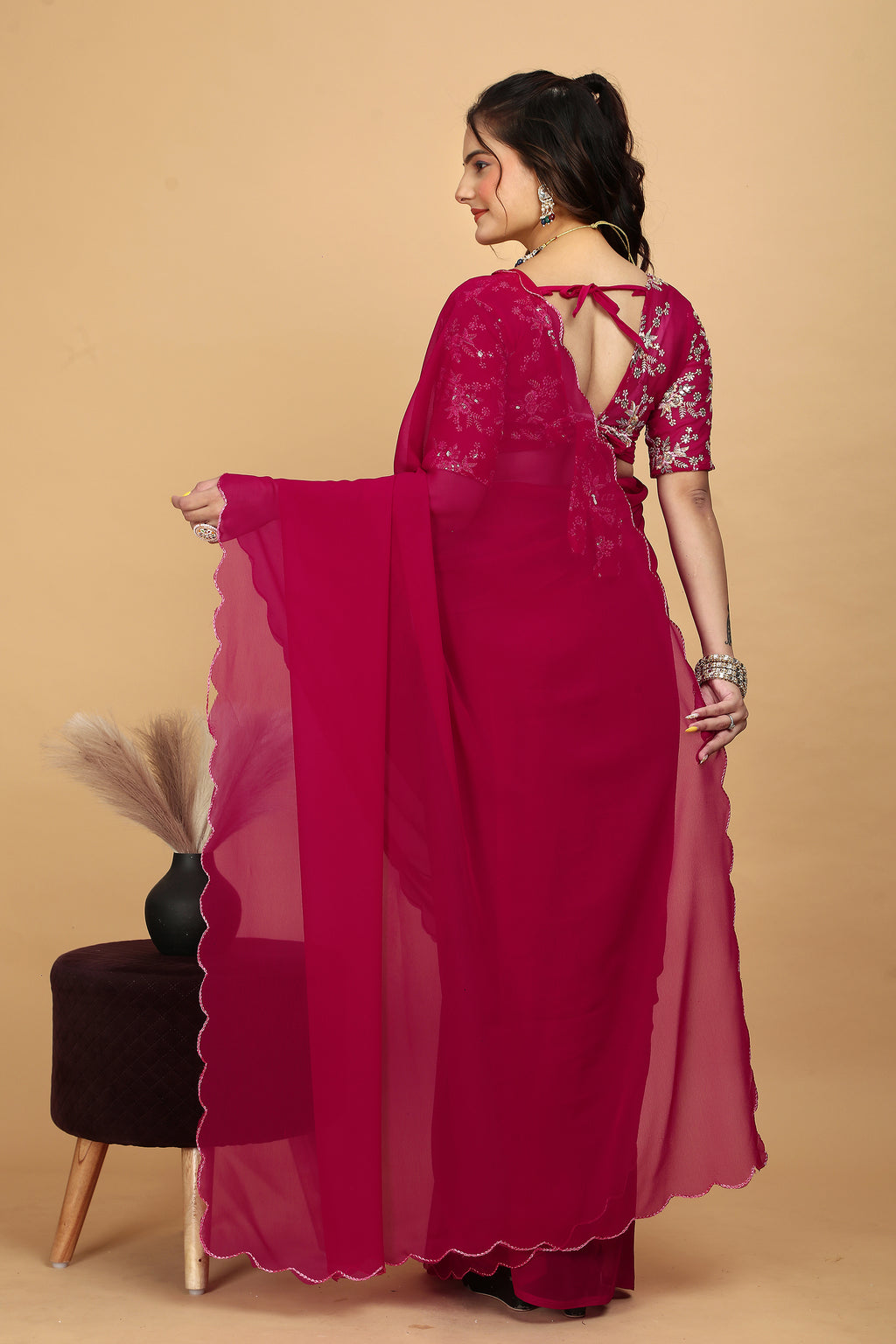 Premium Party Wear Saree with Heavy Blouse