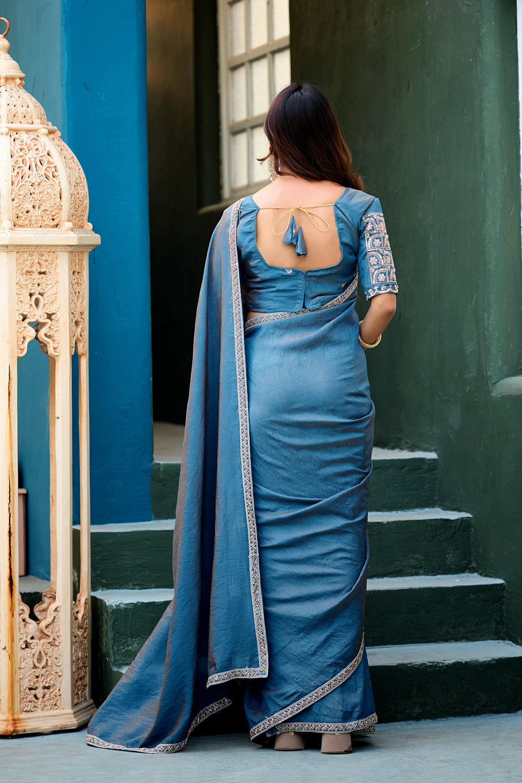 Premium Blue Party Wear Saree